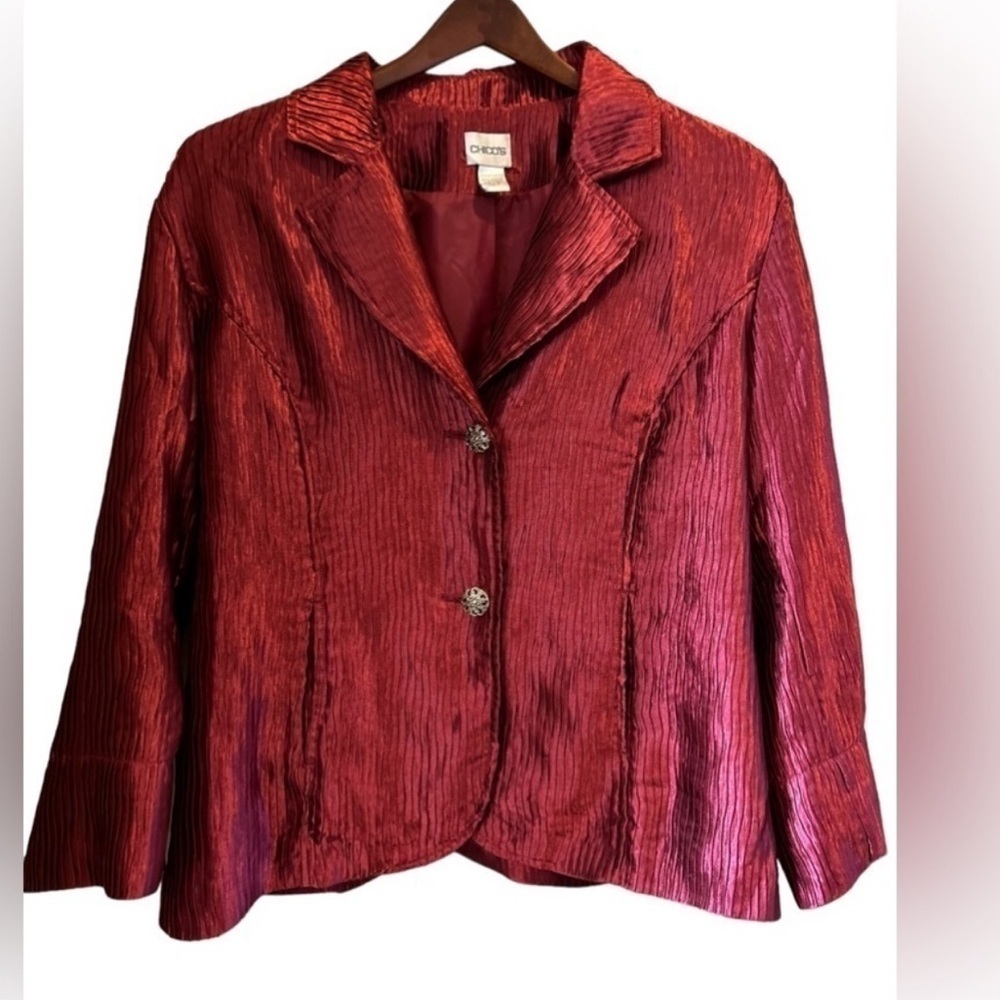 CHICO'S‎ Silk  Blazer Jacket 2